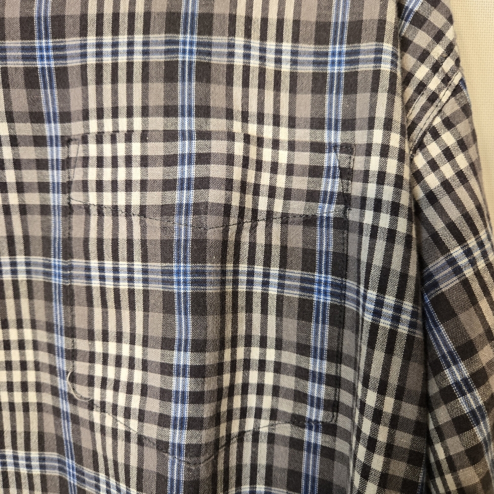 WRANGLER Vintage "Jeans Co" Men's Size 3X Large 100% cotton plaid button shirt - Picture 4 of 8